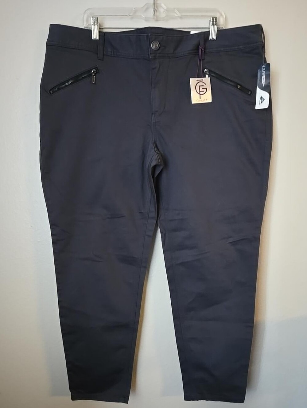 Lane Bryant Genius Fit Skinny Ankle Jeans 22 Gray NWT Zip Pockets